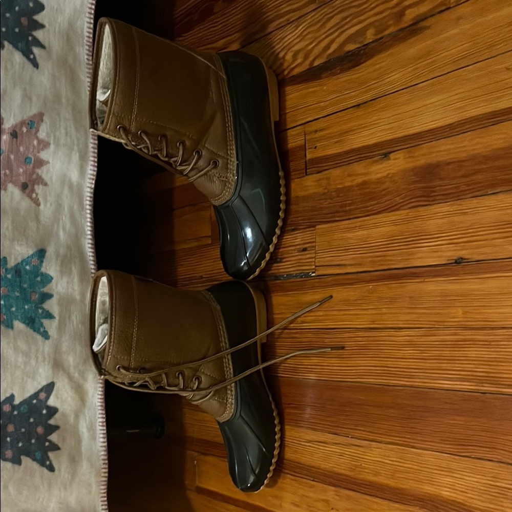 JBU Brown and Black Rain & Snow Boots with Durable Design
